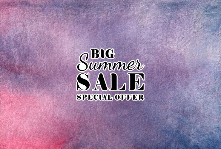 Vector summer sale watercolor hand painted   texture  