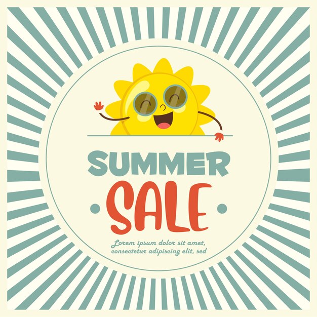 Vector summer sales banner