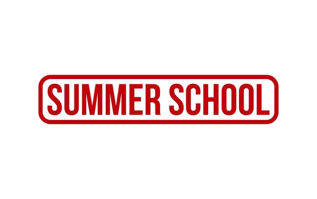 Summer School Rubber Stamp Seal Vector