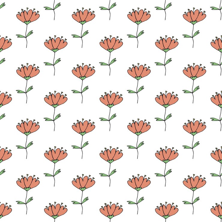 Vector summer seamless pattern with flowers doodle for decorative print wrapping paper greeting cards wallpaper and fabric