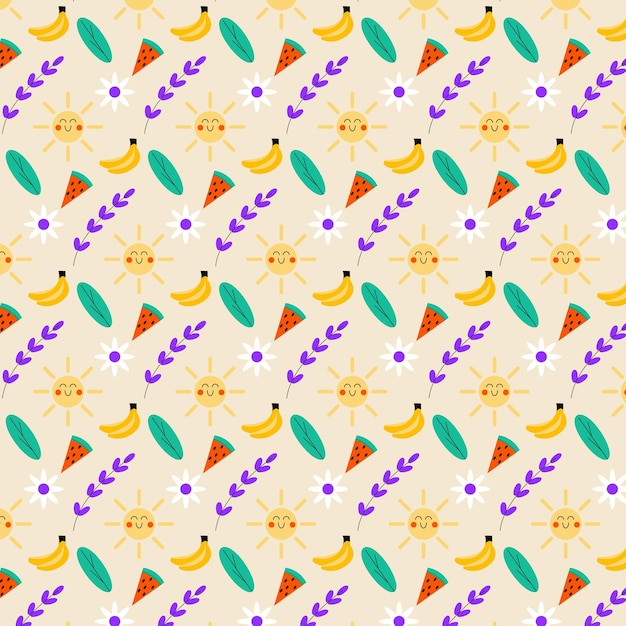 Summer seamless pattern