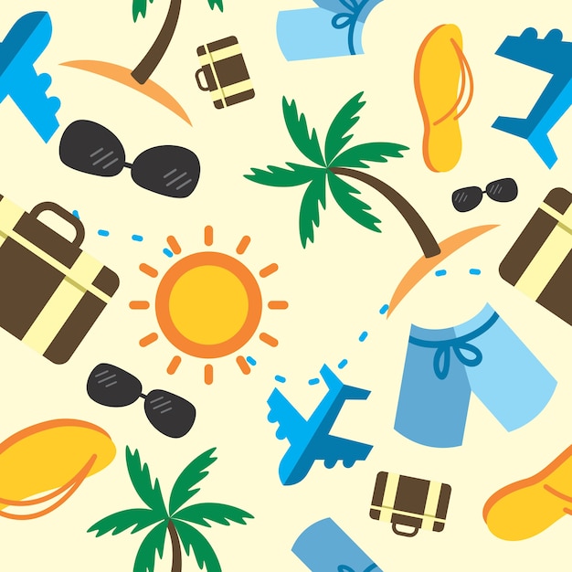 Summer seamless pattern