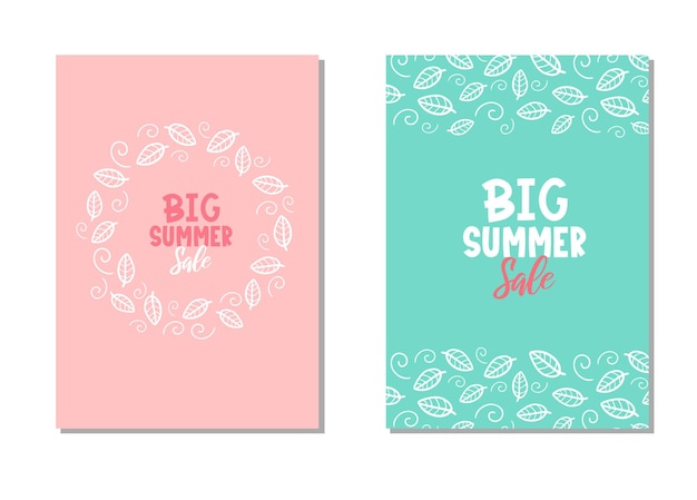 Summer season posters with Sale text