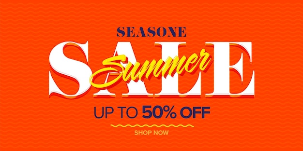 Summer season sale with half price discount