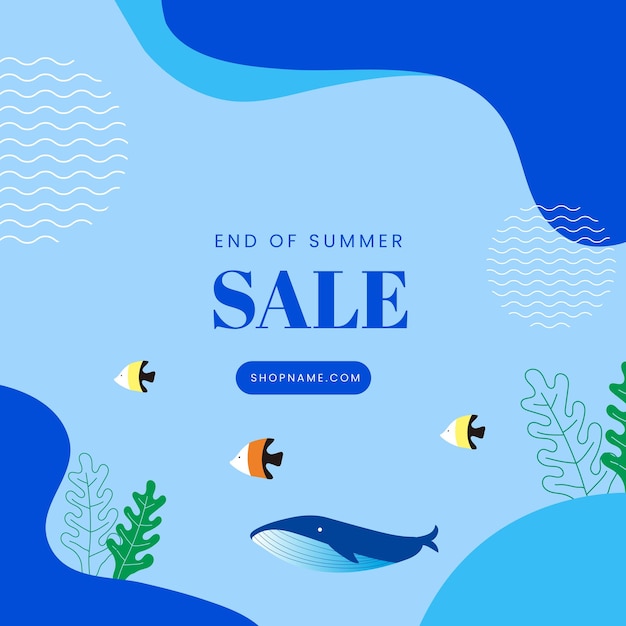 Summer season sales background