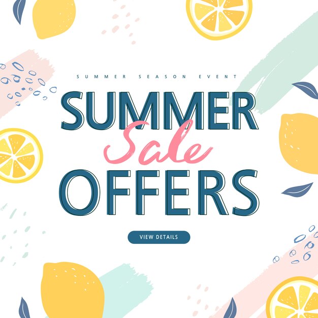 summer shopping event illustration. Banner