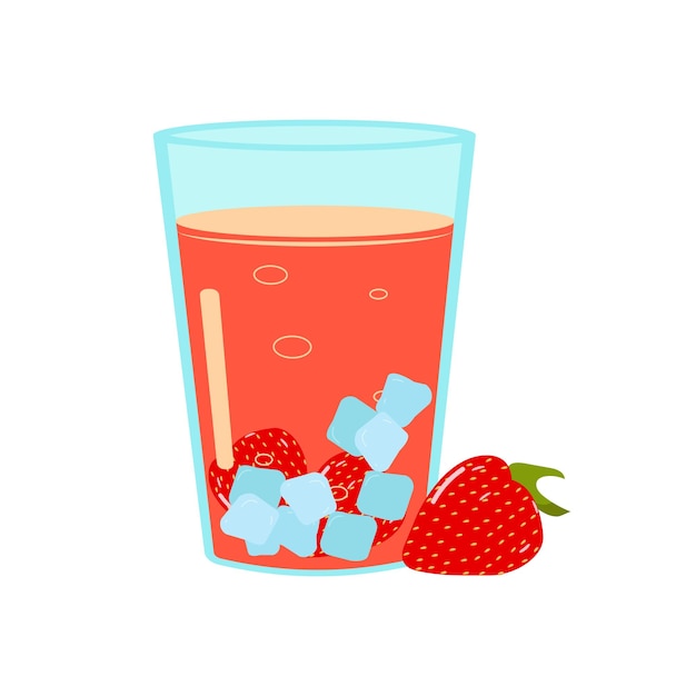 Летние мягкие фруктовые прохладительные напитки в стакане