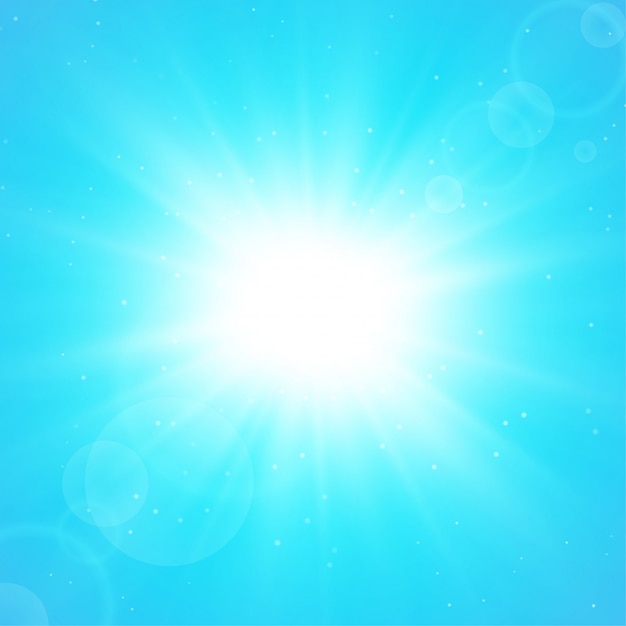 Summer solar background. the rays of sunlight that spread from the center in the summer.