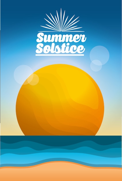 Vector summer solstice season
