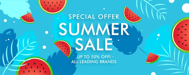 Summer special offer sale banner end of season