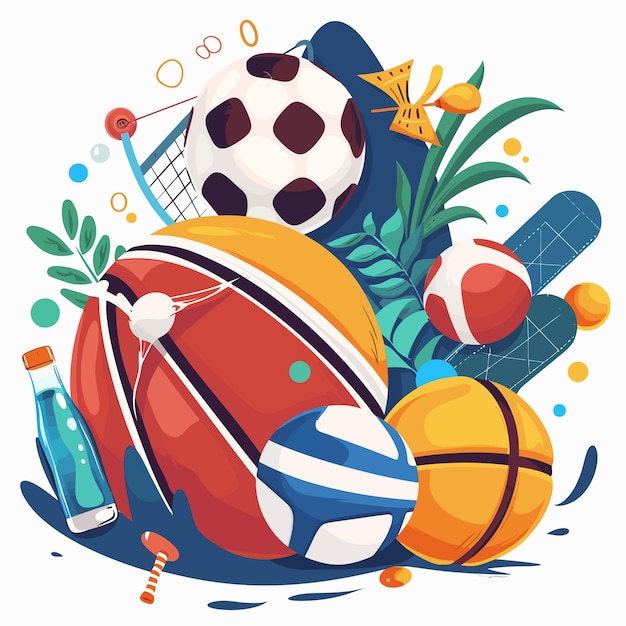 Vector summer_sports_and_recreation_abstract_concept_vector