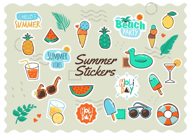 Vector summer sticker