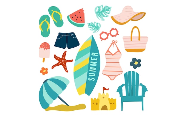 Vector summer stickers