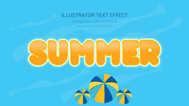 Summer style text effect