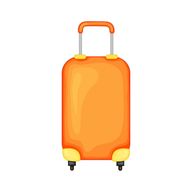 Summer suitcase for travel and rest in cartoon style.