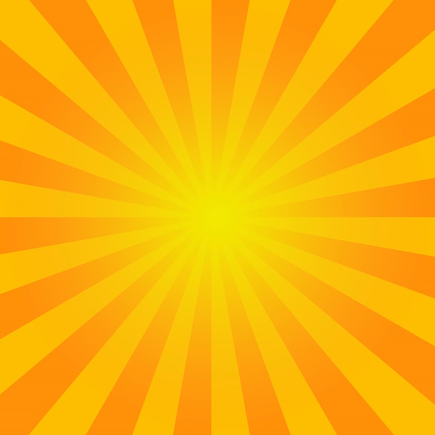 Summer sunburst.  background bright orange rays background