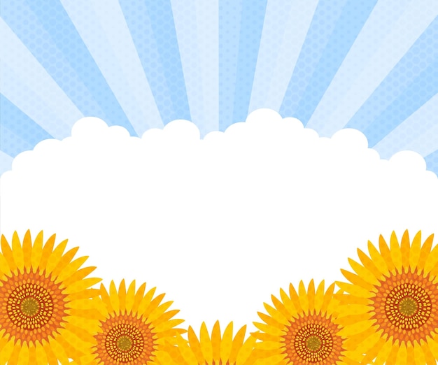 Summer Sunflower and Iridescent Clouds 300x250