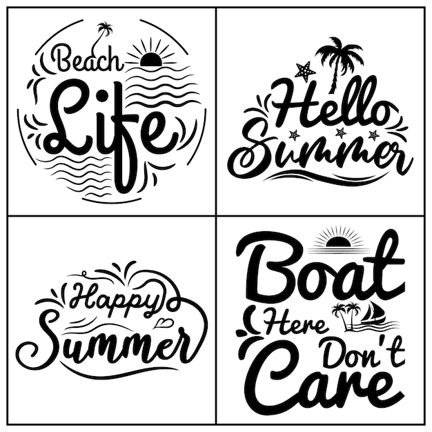 Summer SVG Crafts T-shirt Design Bundle