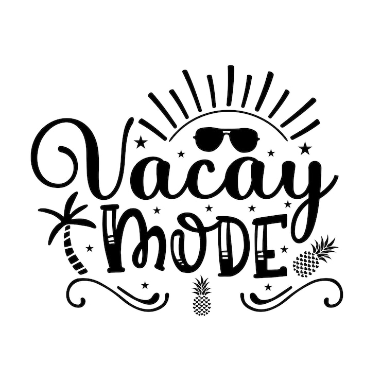 Vector summer svg design cut files
