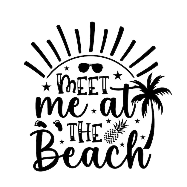 Vector summer svg design cut files