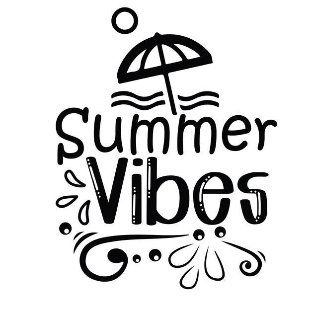 Summer Svg t shirt typography vector design