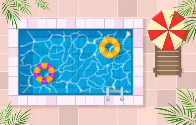 Summer swimming pool background