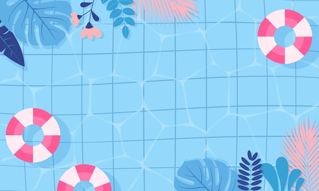 Summer swimming pool background.