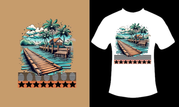 Summer t shirt design Beach tshirt Design