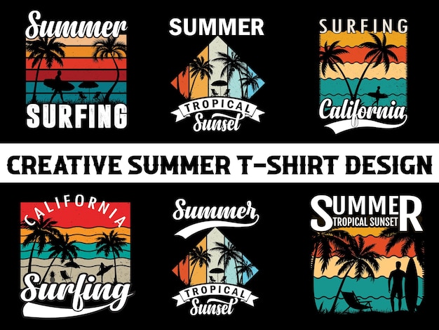 Summer t shirt design bundle