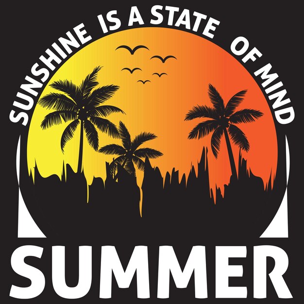 Summer t Shirt design Happy Time