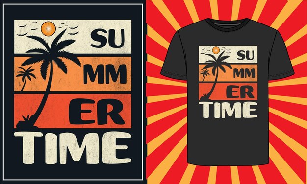 Summer T-shirt Design Summer Design and premium vector