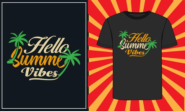 Summer T-shirt Design Summer Design and premium vector