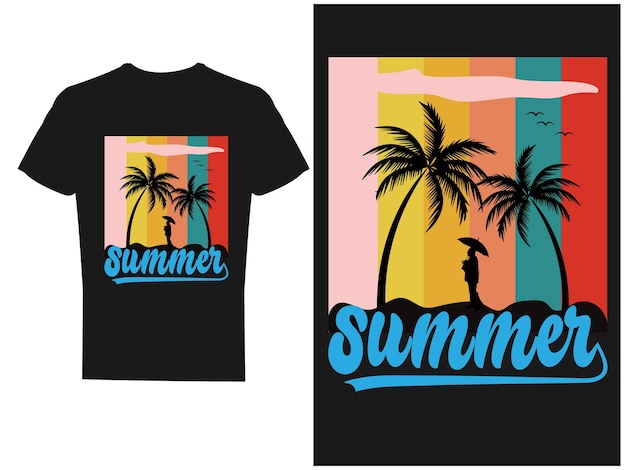 Vector summer t shirt design and vector