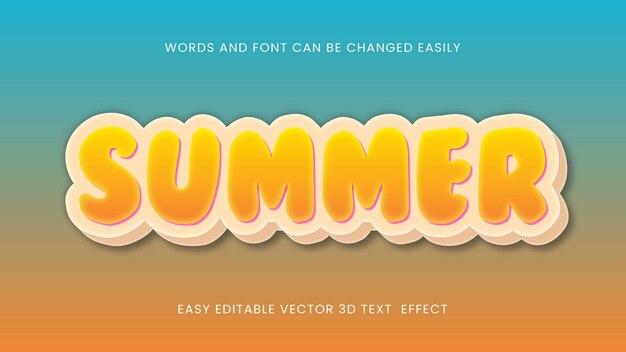 Summer text editable style