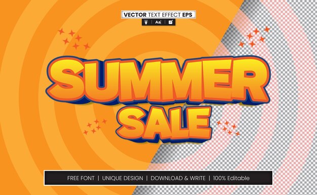 Summer Text Effect Deign Fully Editable