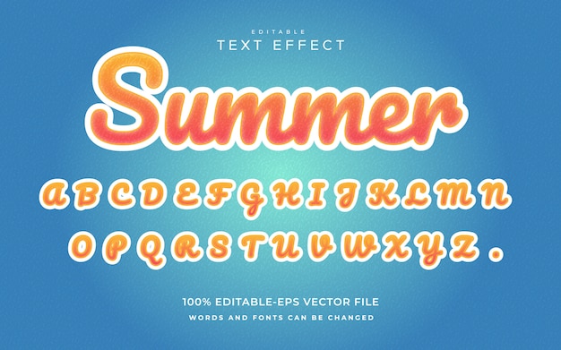 Summer text effect template