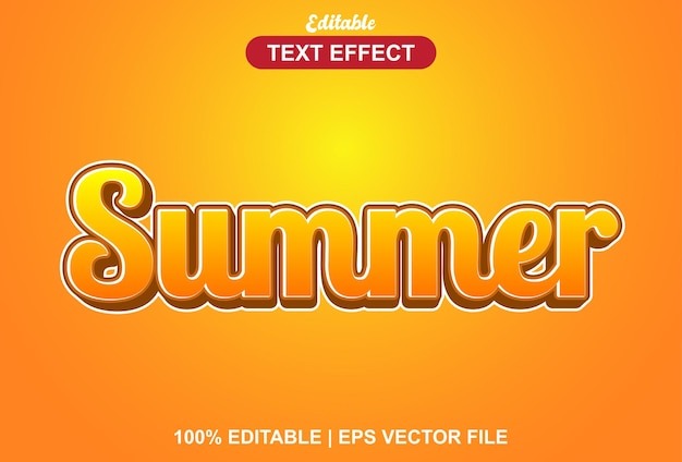 Summer text effect with orange color for brand