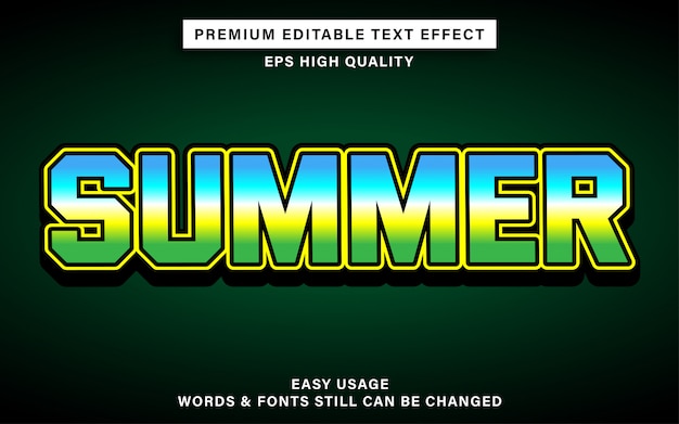 Summer text effect