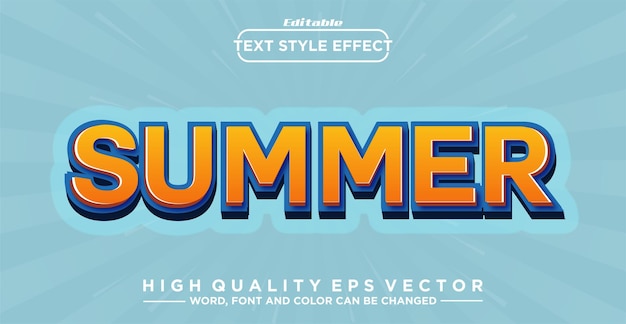 Summer text style effect editable