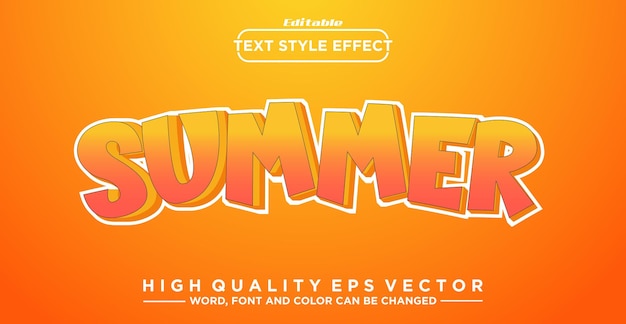 Summer text style effect editable