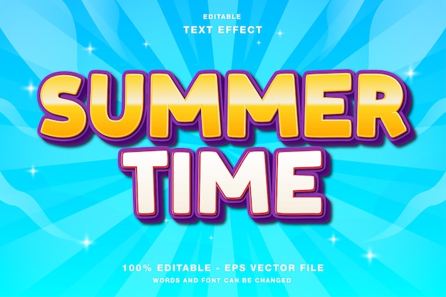 Summer Time Cartoon Text Effect