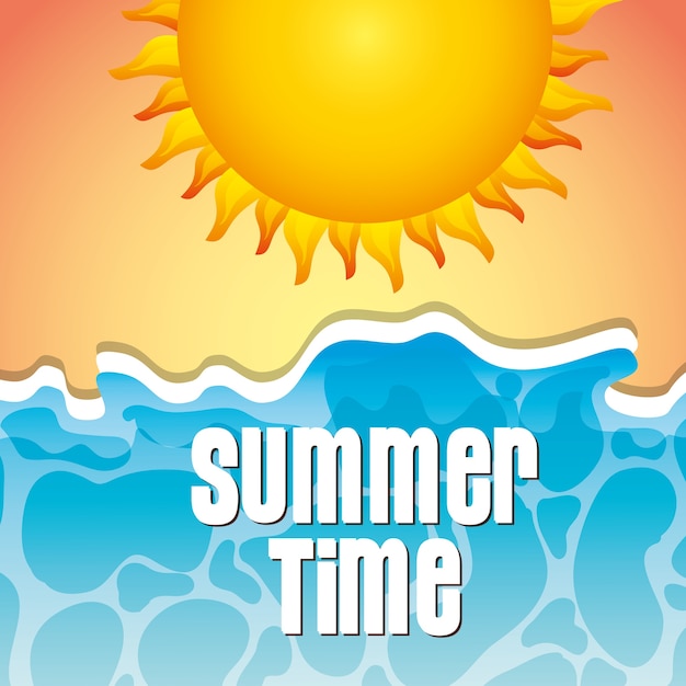 Vector summer time concept