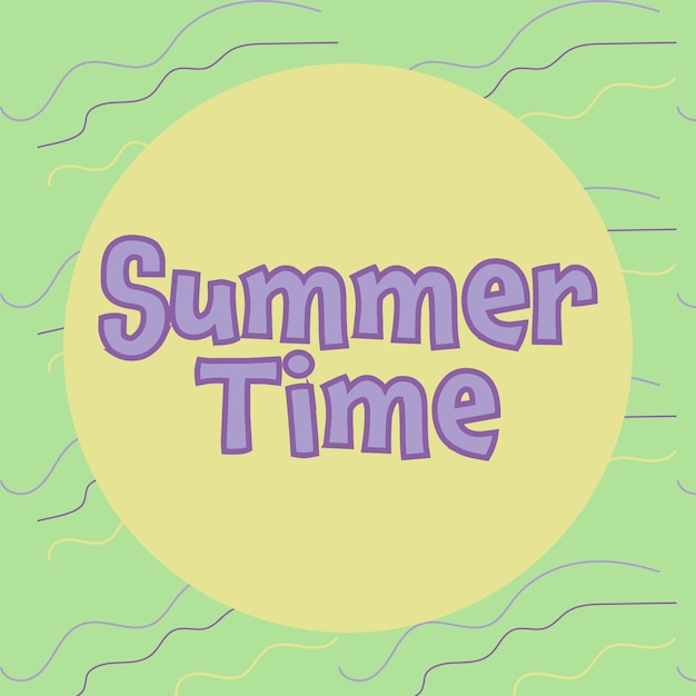 Vector summer time design for banner or poster summer event concept vector illustration