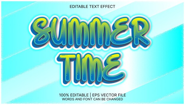 Summer time editable text effect