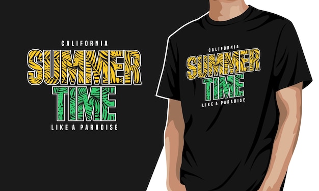 Summer time - t-shirt grafica per la stampa