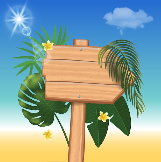 Vector summer time holiday realistic background.  illustration