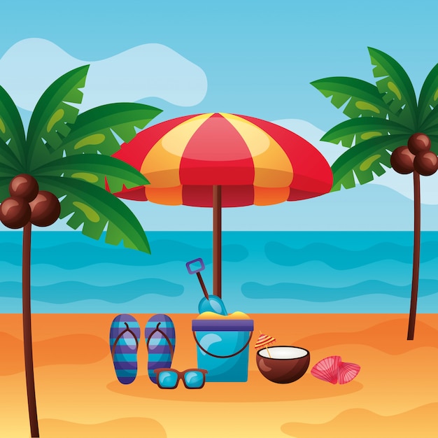 Premium Vector | Summer time holiday