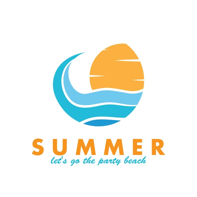 Summer time icon vector illustration template design