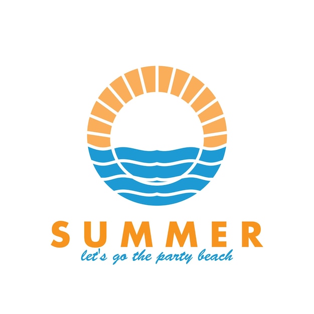 Summer time icon vector illustration template design