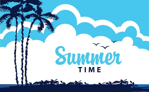 Vector summer time poster